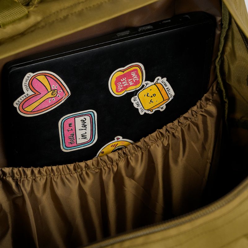 NLTW Expedition Tactical 55L backpack with heavy-duty outdoor design, featuring multiple compartments and rugged straps.