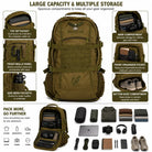 NLTW Tactical Day 55 Litres Backpack with MOLLE Front Panel Military-Style - Backpack