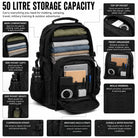 NLTW Tactical Day 55 Litres Backpack with MOLLE Front Panel Military-Style - Backpack