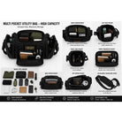 NLTW Tactical Waist Pack with Multiple Compartments- Military-Style Waist & Sling Bag - Duffel Bag