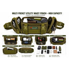 NLTW Tactical Waist Pack with Multiple Compartments- Military-Style Waist & Sling Bag - Duffel Bag