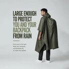 NLTW Unisex Waterproof Rain Poncho |3-in-1 Raincoat Camping Mat & Emergency Shelter - Poncho