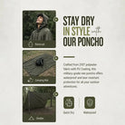 NLTW Unisex Waterproof Rain Poncho |3-in-1 Raincoat Camping Mat & Emergency Shelter - Poncho