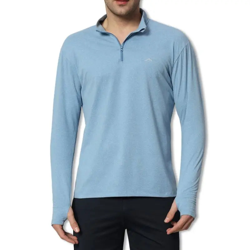 Reccy Men’s Nomadic Ultra-Dry Stretch Full Sleeves T-shirt - Lichen Blue / S - T-shirt