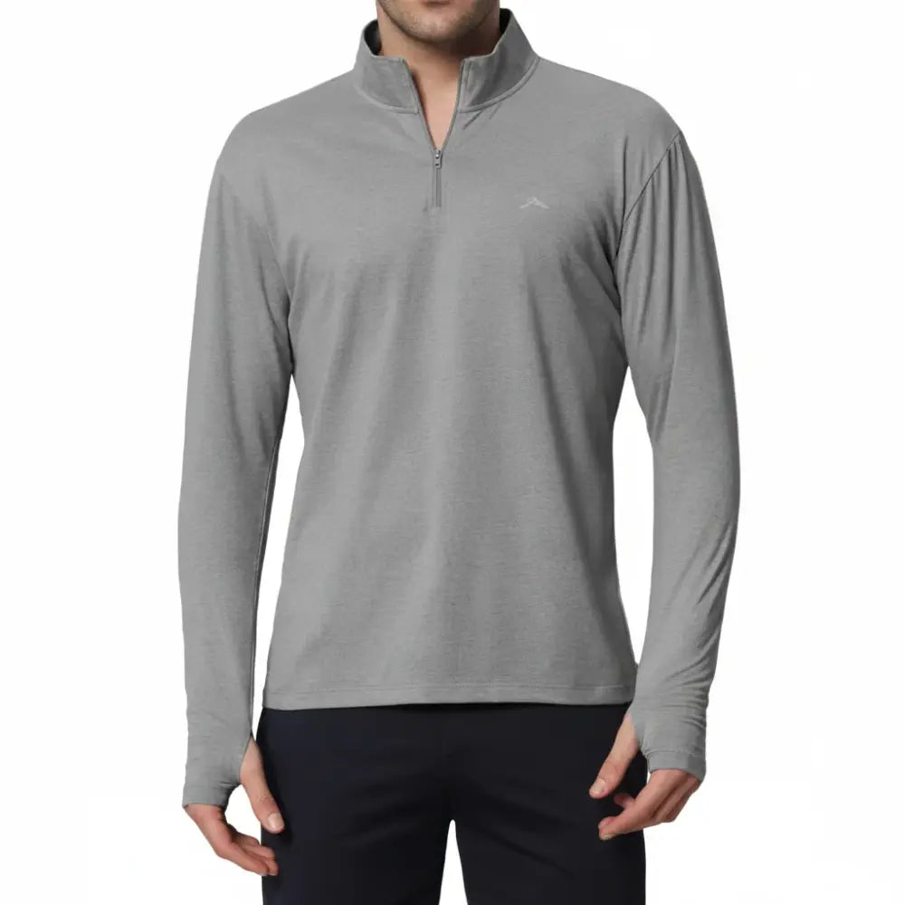 Reccy Mens QZip Flex Tee - Granite Grey / S - T-shirt