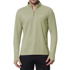 Reccy Mens QZip Flex Tee - Moss Green / S - T-shirt