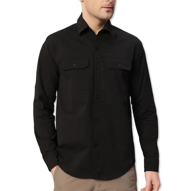 Reccy Men’s TechFlex Cargo Shirt - Black / S - Shirt