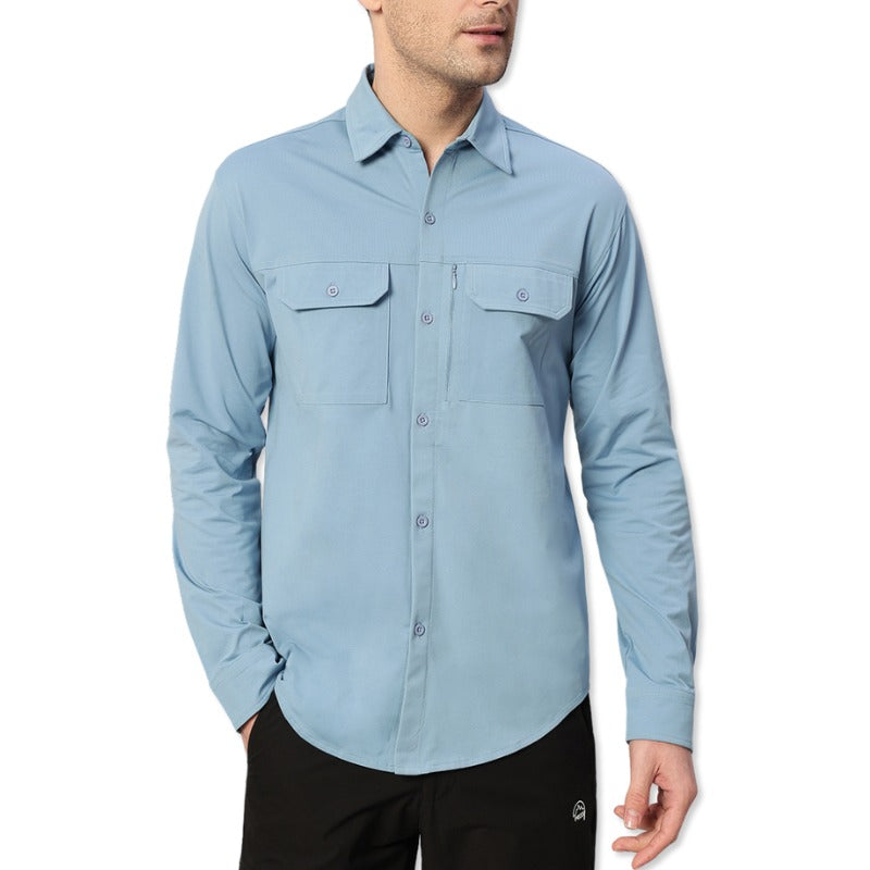 Reccy Men’s TechFlex Cargo Shirt - Dusk Blue / S - Shirt