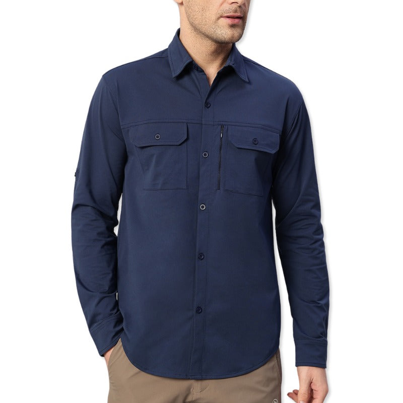 Reccy Men’s TechFlex Cargo Shirt - Navy / S - Shirt