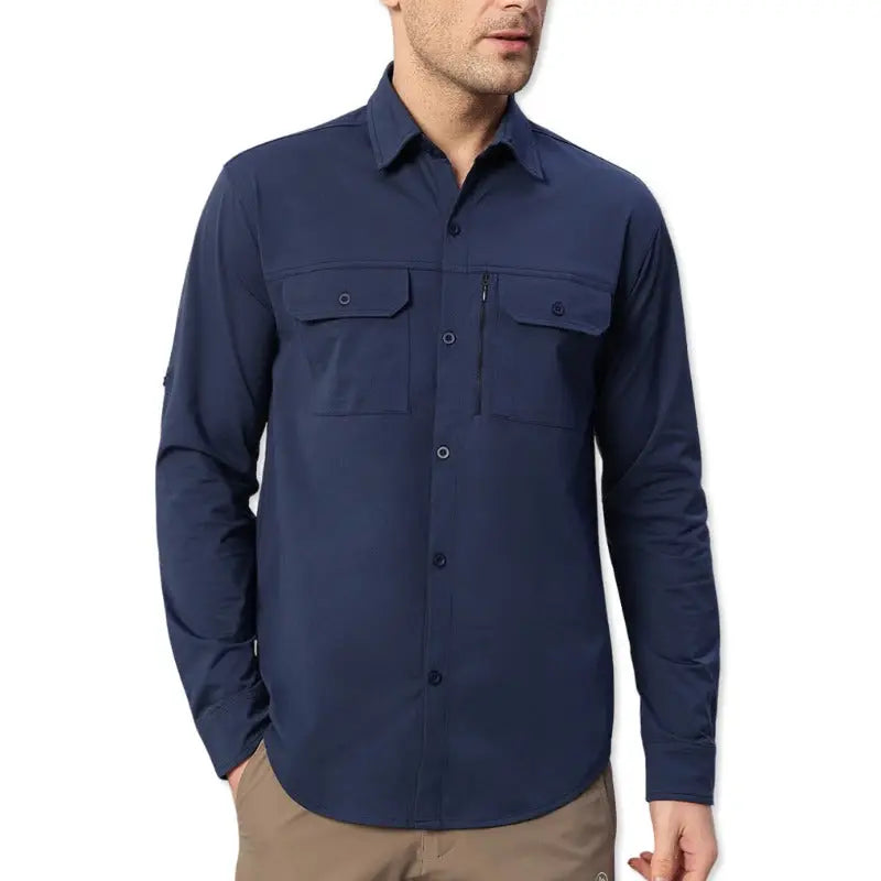 Reccy Men’s TechFlex Cargo Shirt - Navy / S - Shirt