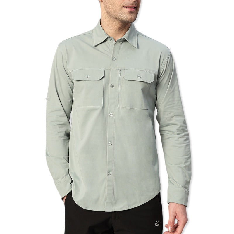 Reccy Men’s TechFlex Cargo Shirt - Sage Green / S - Shirt