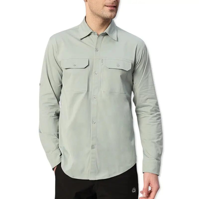 Reccy Men’s TechFlex Cargo Shirt - Sage Green / S - Shirt