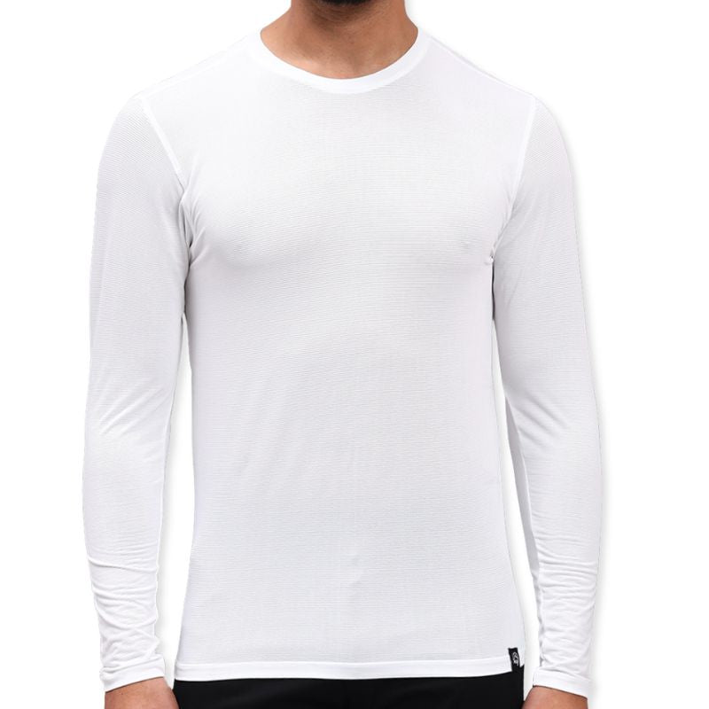 Reccy Men’s Ultralight Active Long Sleeve T-shirt - White / S - T-shirt