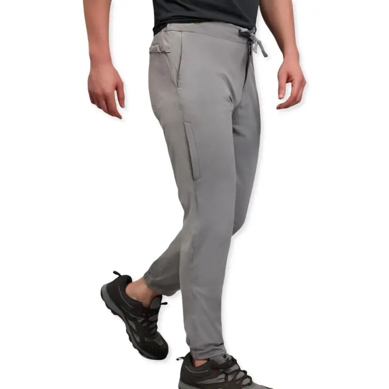 Reccy Men’s UPF 50 Ultra Stretch 5 Pockets Joggers - Techflex Series - Light Grey / S - Joggers