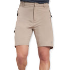 Reccy Men’s UPF 50 Ultra Stretch 5 Pockets Shorts - Techflex Series - Beige / S - Shorts