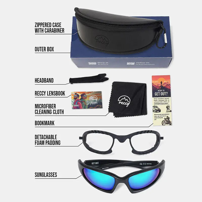 Reccy Unisex SummitShield Polarized 100% UV Protection Sunglasses for Outdoor Adventure & Travel - Sunglasses