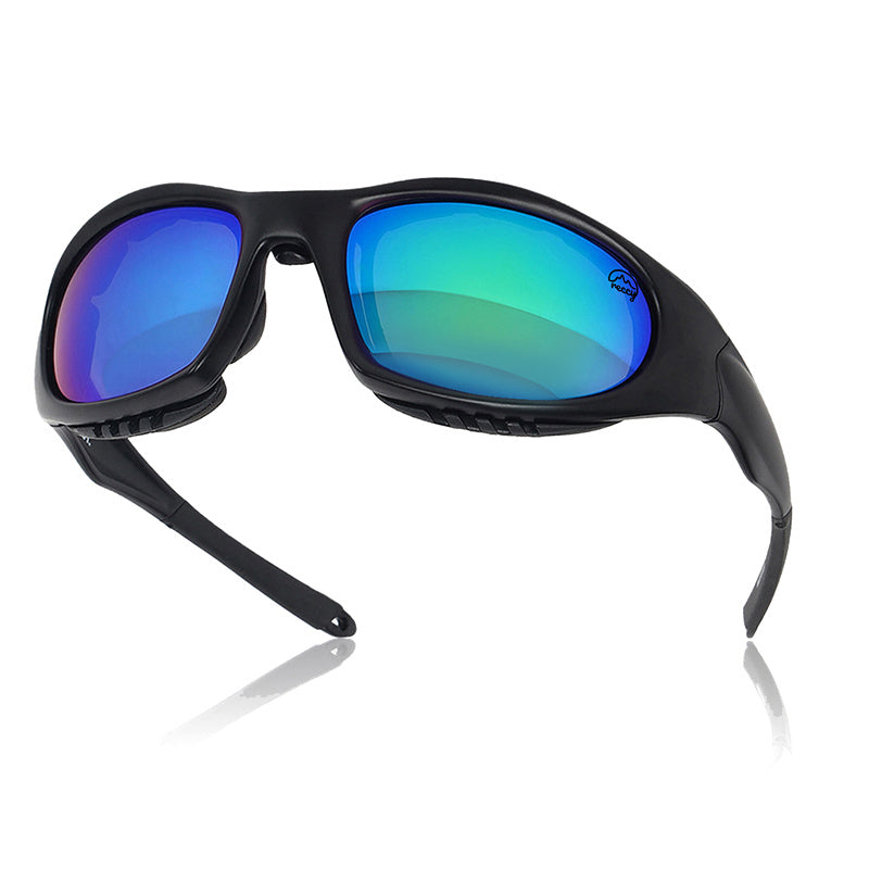 Reccy Unisex SummitShield Polarized 100% UV Protection Sunglasses for Outdoor Adventure & Travel - Green Revo