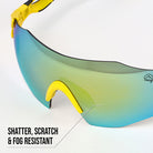 Reccy Unisex TrailGlide Rimless Sports Sunglasses - C3 Revo Polarized UV Protection