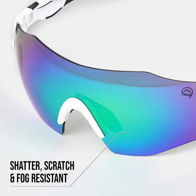 Reccy Unisex TrailGlide Rimless Sports Sunglasses - C3 Revo Polarized UV Protection