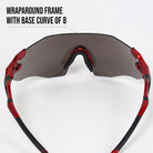 Reccy Unisex TrailGlide Rimless Sports Sunglasses - C3 Revo Polarized UV Protection