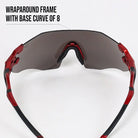 Reccy Unisex TrailGlide Rimless Sports Sunglasses - C3 Revo Polarized UV Protection