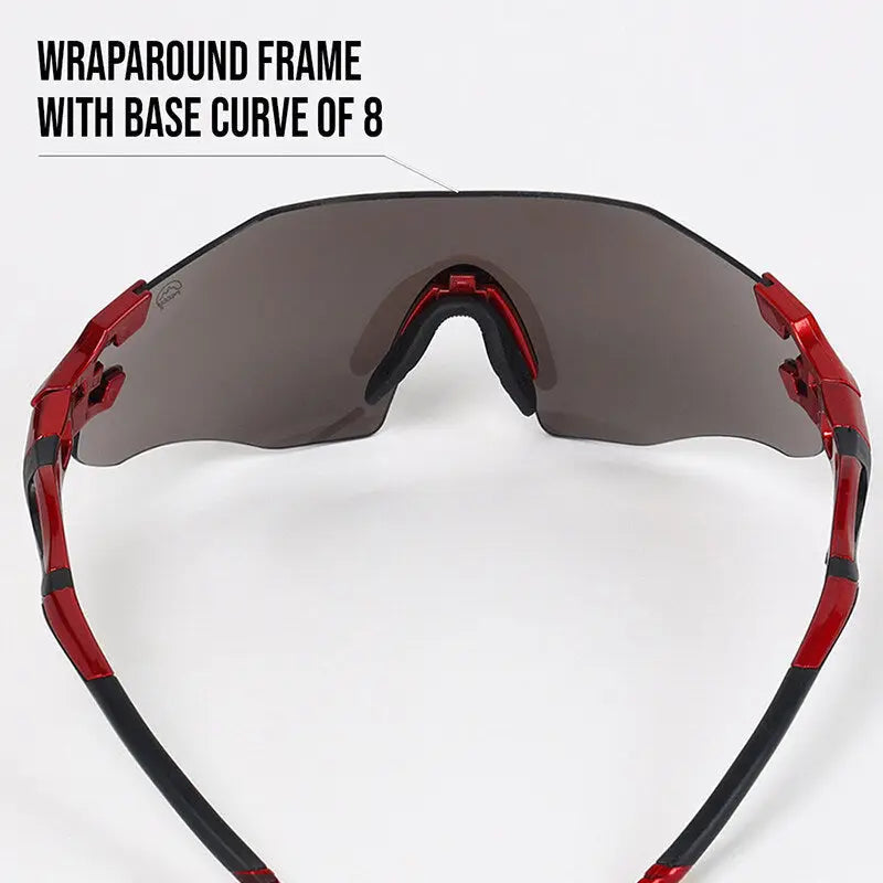 Reccy Unisex TrailGlide Rimless Sports Sunglasses - C3 Revo Polarized UV Protection