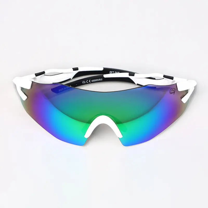 Reccy Unisex TrailGlide Rimless Sports Sunglasses - C3 Revo Polarized UV Protection