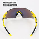 Reccy Unisex TrailGlide Rimless Sports Sunglasses - C3 Revo Polarized UV Protection