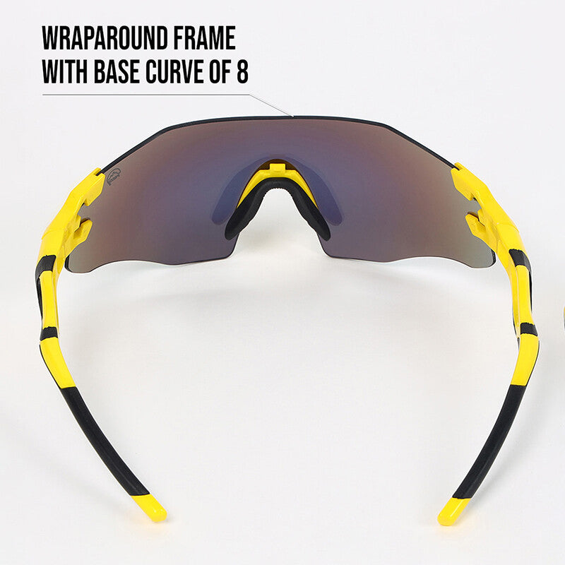 Reccy Unisex TrailGlide Rimless Sports Sunglasses - C3 Revo Polarized UV Protection