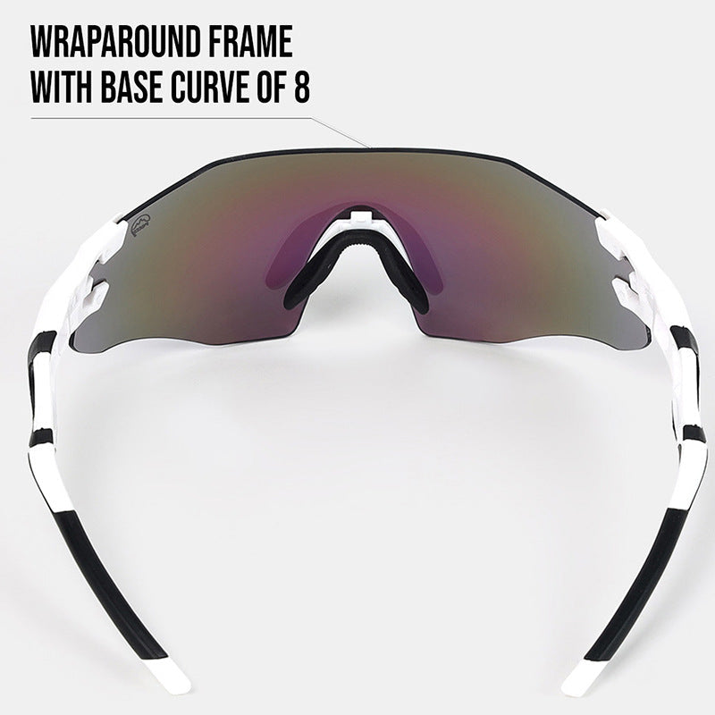 Reccy Unisex TrailGlide Rimless Sports Sunglasses - C3 Revo Polarized UV Protection