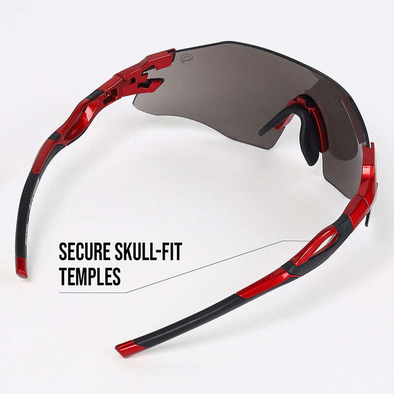 Reccy Unisex TrailGlide Rimless Sports Sunglasses - C3 Revo Polarized UV Protection