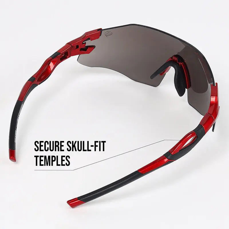 Reccy Unisex TrailGlide Rimless Sports Sunglasses - C3 Revo Polarized UV Protection