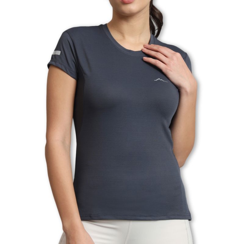 Reccy Women’s Ultralight Soft Breathable Super Stretch Moisture Wicking Athletic T-shirt - Metallic Gray / XS - T-shirt