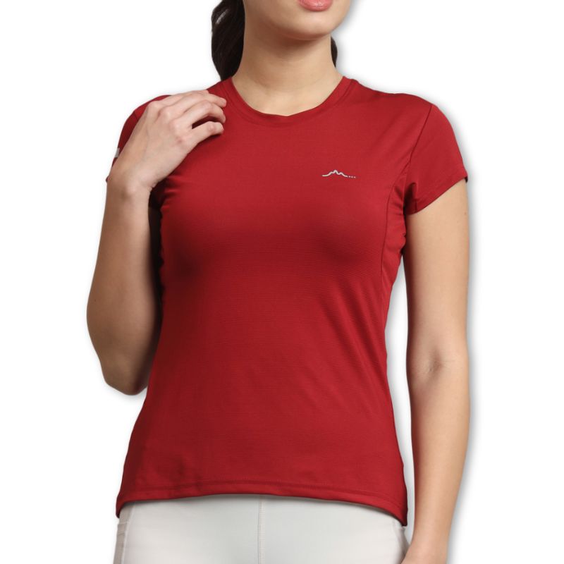 Reccy Women’s Ultralight Soft Breathable Super Stretch Moisture Wicking Athletic T-shirt - Rust / XS - T-shirt