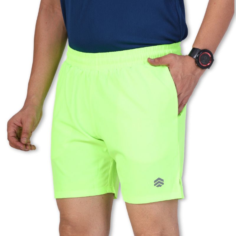 Ruggd Indian men's running shorts with multiple pockets and liner, designed for active outdoor exercise.
