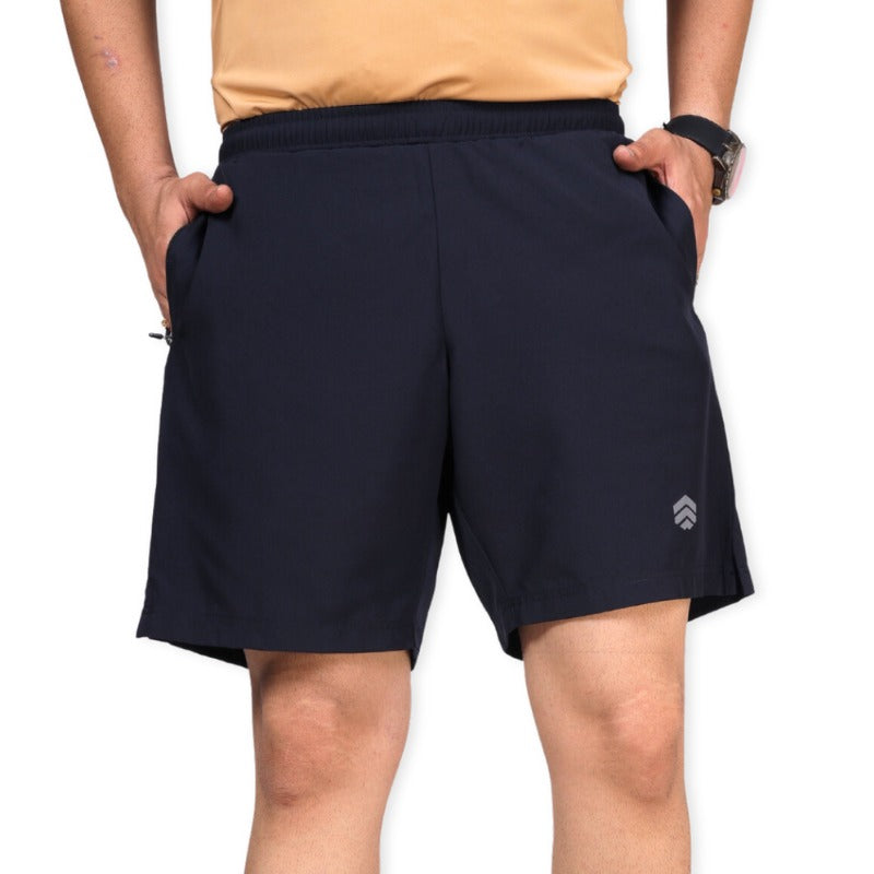 Ruggd Indian men's running shorts with multiple pockets, active fit, and liner, designed for comfort and mobility during workouts.