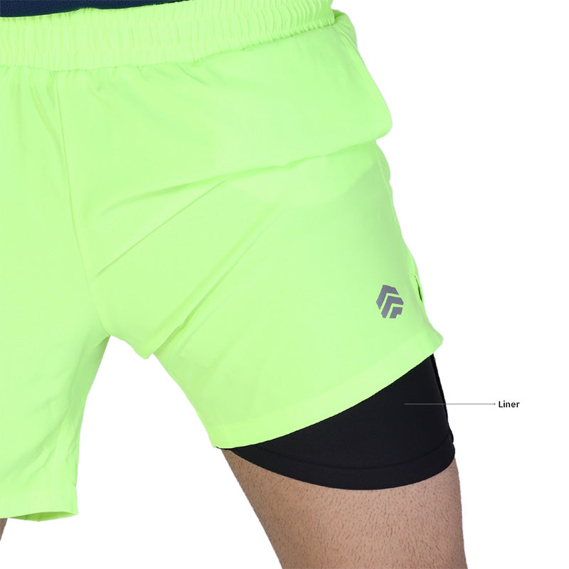 Ruggd Indian men's running shorts with multiple pockets, lightweight design, and built-in liner for active sports and outdoor activities.