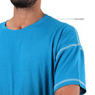 Ruggd Indian men's odor-resistant bamboo training T-shirt in black, showing a close-up of breathable fabric and stylish fit.
