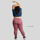 Ruggd Indian women's all-in-one training leggings in vibrant orange, featuring a snug fit and stretch fabric for active wear.