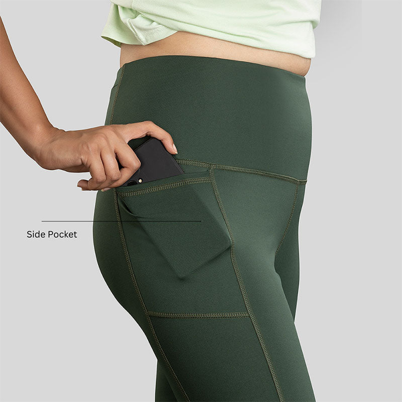 Ruggd Indian women's all-in-one training leggings in black, featuring a fitted design and flexible workout fabric.