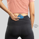 Ruggd Indian women's all-in-one training leggings in black, featuring a snug fit and stretchy fabric for active wear.