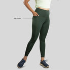 Indian women's Ruggd all-in-one training leggings, featuring a stylish design and flexible fit for workout comfort.