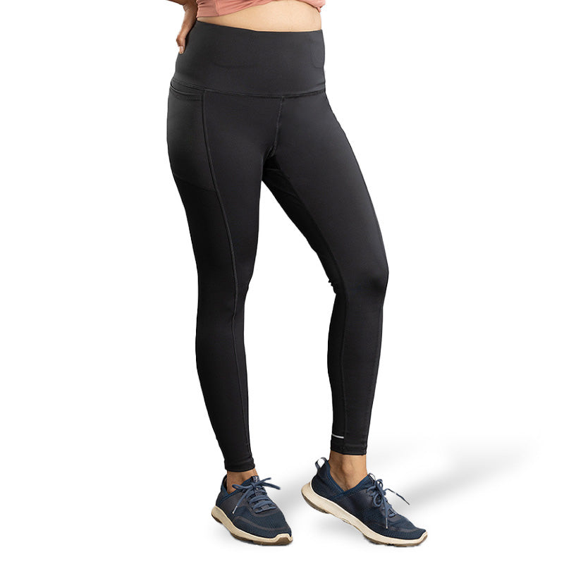 Ruggd Indian women's all-in-one training leggings in black, stretchy fabric with a high waistband and seamless design.
