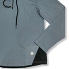 Gray Ruggd Indian women's breathable hiking and trek T-shirt laid flat, showcasing its lightweight, moisture-wicking fabric.