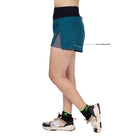 Ruggd Indian women's feather light running active speed shorts in vibrant green, designed for comfortable athletic performance.