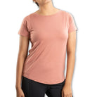 Ruggd Indian women's odor-resistant bamboo training T-shirt in black, featuring a comfortable fit and breathable fabric.