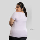 Ruggd Indian women's odor-resistant bamboo training T-shirt in lavender, soft fabric with a comfortable fit.