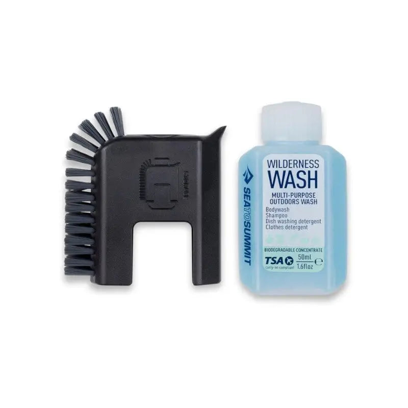 Sea to Summit Camp Kitchen Pot Scrubber & Soap - 2 Piece - Black / 50 ml - Camp Kitchen