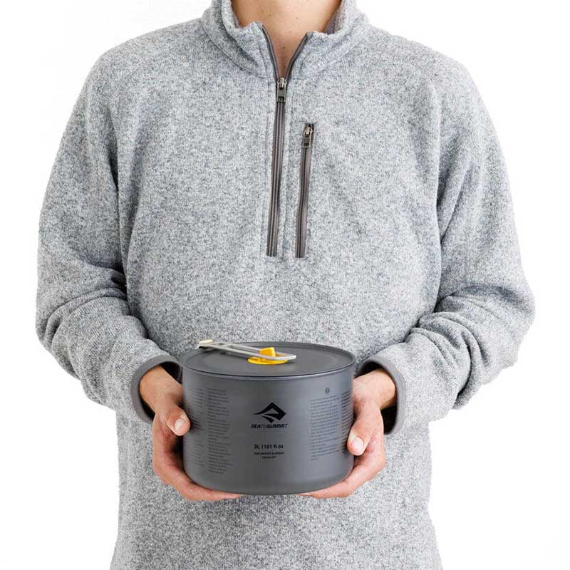 Sea to Summit Frontier Ultralight Two Pot Cook Set - 6 Piece - Black / One Size - Camp Kitchen