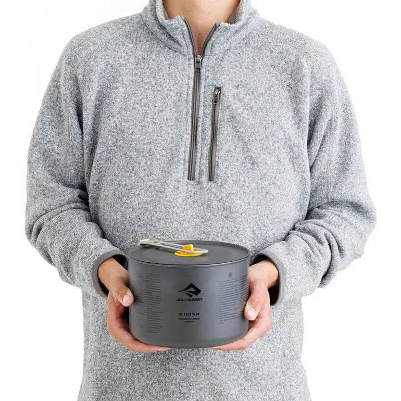 Sea to Summit Frontier Ultralight Two Pot Cook Set - 6 Piece - Black / One Size - Camp Kitchen